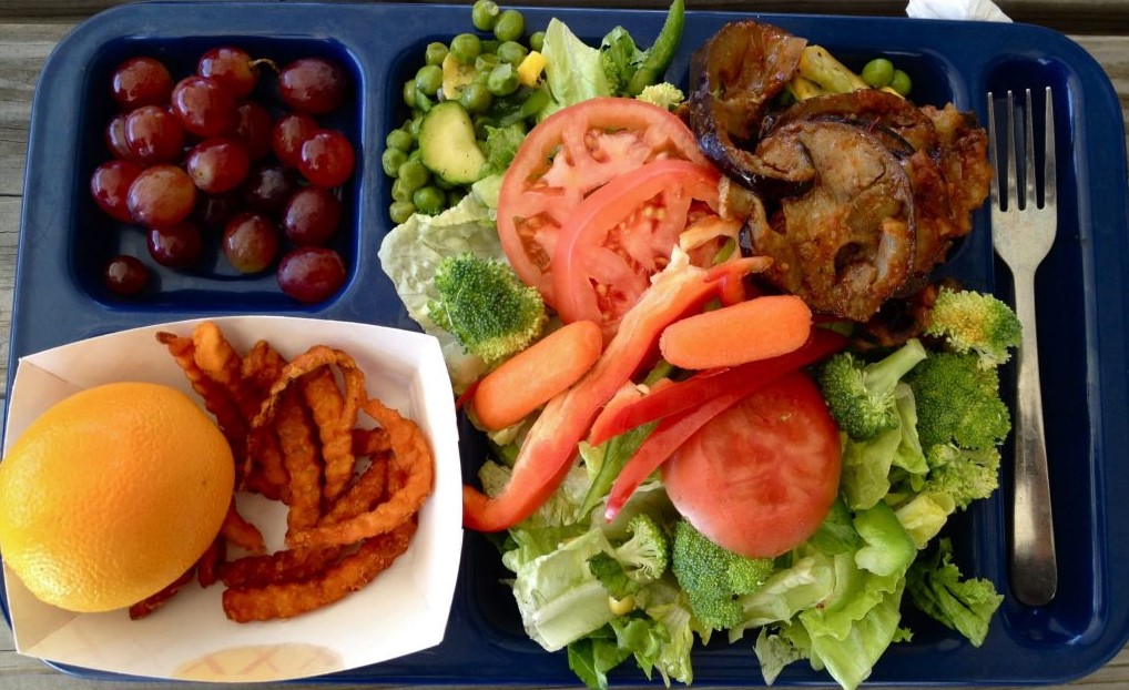 School Lunch Tray with Vegetables